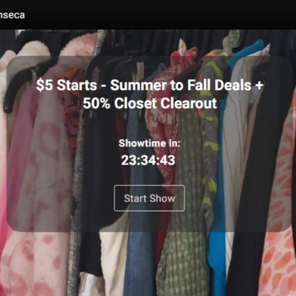 Live Show - $5 Bids +‎ 50% OFF Closet – Summer → Fall Sale! 9/11/25